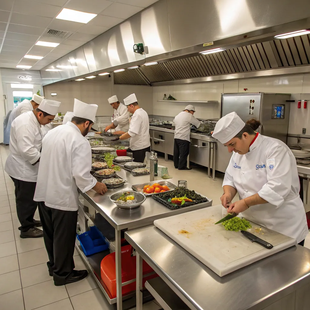 The VARIONEXIS team in our professional kitchen